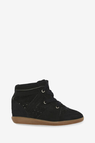 Adidași cu talpă înaltă din piele de vițel Bobby Suede