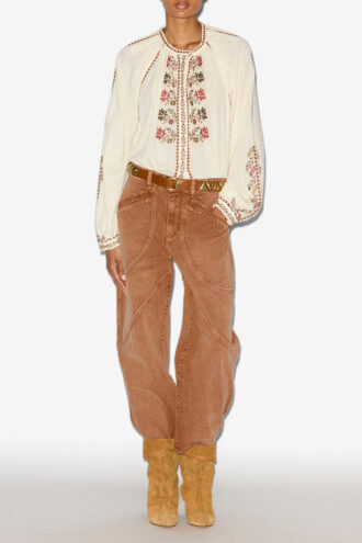 Blugi Catarina Denim cu detalii cusute