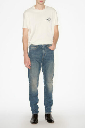 Blugi din denim cu croi drept