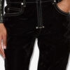 Blugi din denim cu croi larg din catifea Stelyna