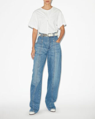 Blugi din denim cu croi larg Vetan