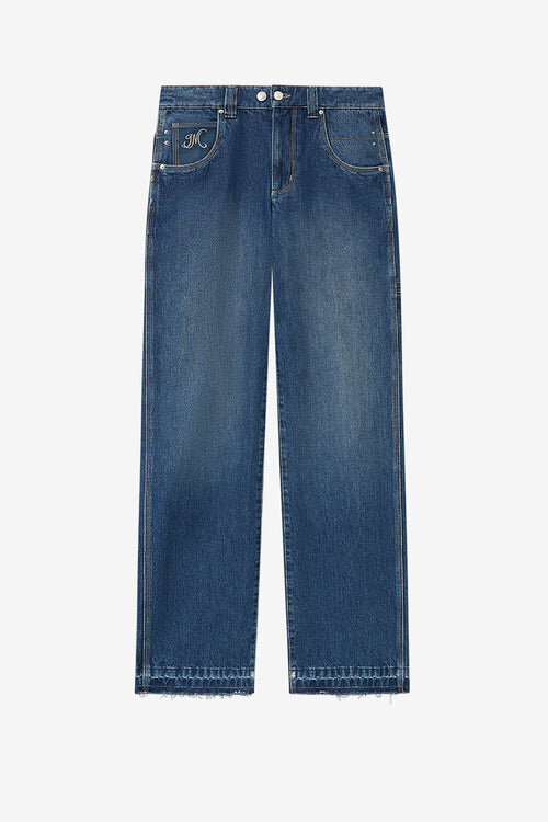 Blugi din denim cu cusături vizibile Jeyda Blugi din denim cu cusături vizibile Jeyda