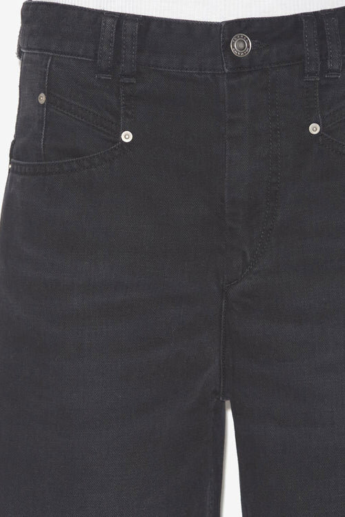 Blugi din denim cu talie înaltă și croi larg Lemony Blugi din denim cu talie înaltă și croi larg Lemony