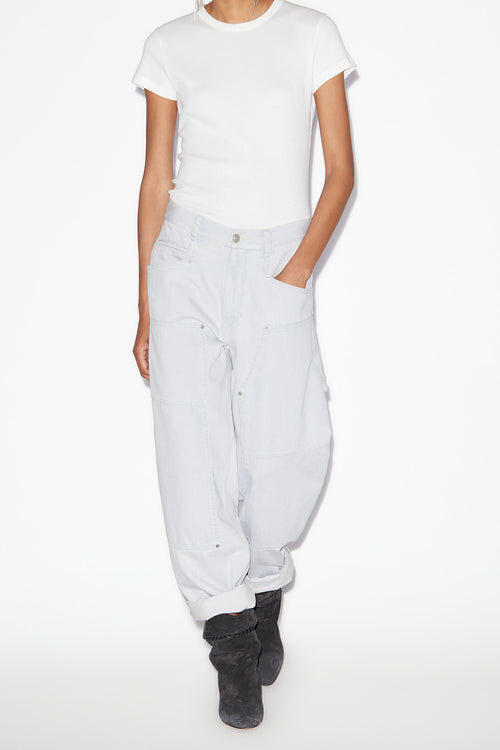 Blugi din denim fin, croi larg Ophra Blugi din denim fin, croi larg Ophra