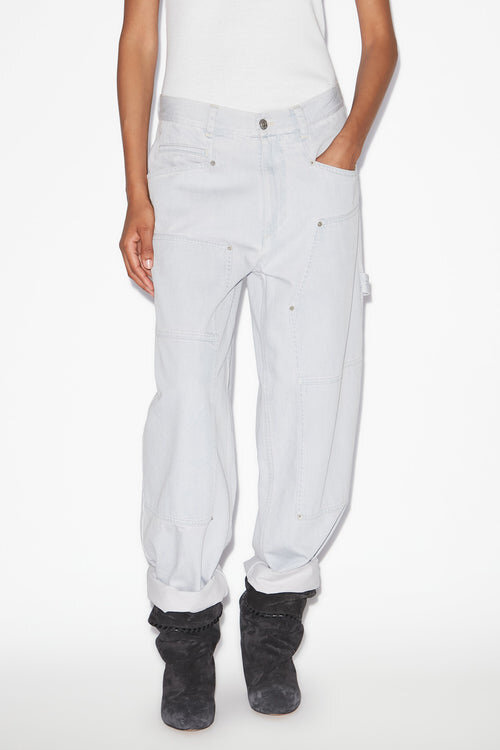 Blugi din denim fin, croi larg Ophra Blugi din denim fin, croi larg Ophra