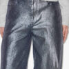 Blugi din denim metalizat Blugi din denim metalizat
