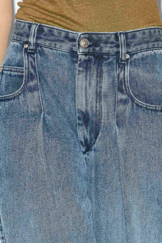Blugi din denim plisați Rodayna Blugi din denim plisați Rodayna