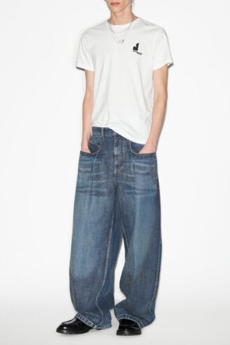 Blugi Janael cu talie înaltă și croi larg