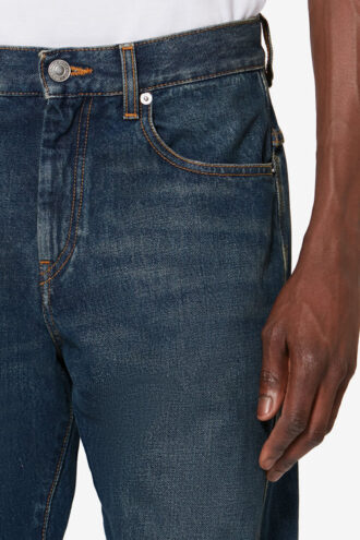 Blugi Lewys din denim decolorat cu 5 buzunare