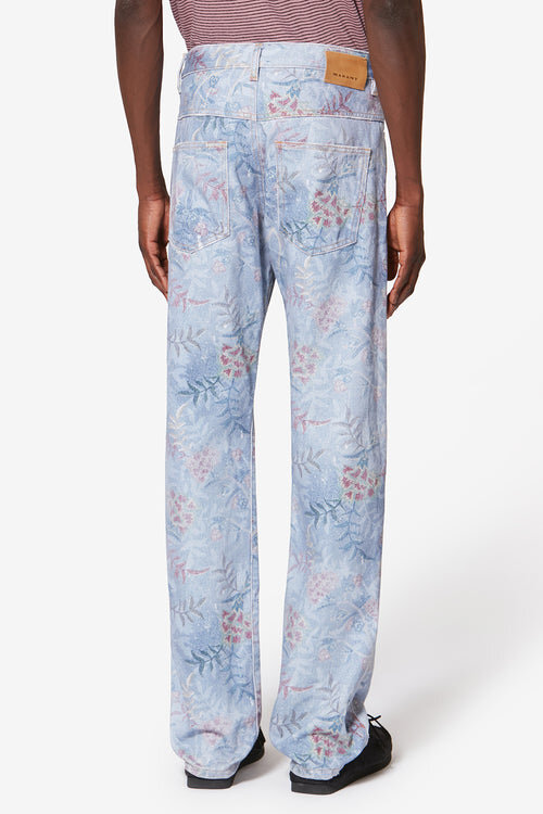 Blugi Lewys din denim imprimat cu 5 buzunare Blugi Lewys din denim imprimat cu 5 buzunare