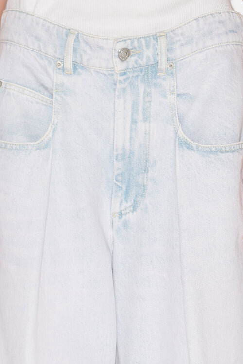 Blugi Rachelle din denim, cu croi larg și pliuri Blugi Rachelle din denim, cu croi larg și pliuri