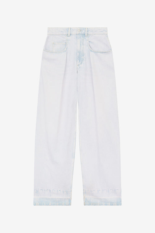 Blugi Rachelle din denim, cu croi larg și pliuri Blugi Rachelle din denim, cu croi larg și pliuri
