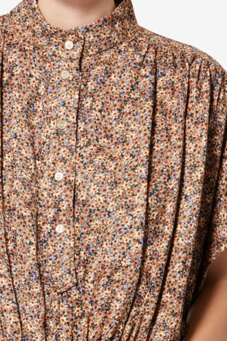 Bluză Azalea din jacquard de mătase cu imprimeu floral