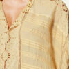 Bluză din bumbac și dantelă florală în stil caftan Payton Bluză din bumbac și dantelă florală în stil caftan Payton