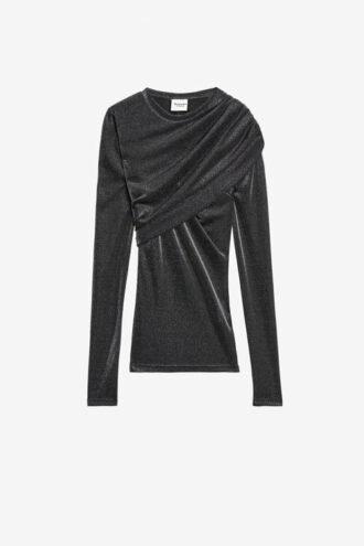 Bluză din jersey drapat Lurex Dressi