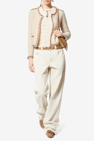 Cardigan Rochelle din lână merinos tweed