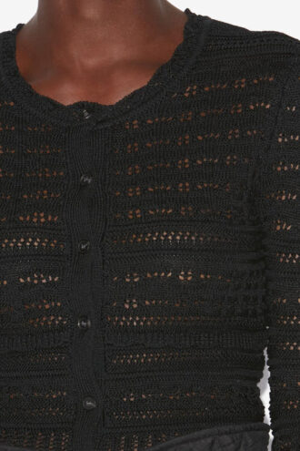 Cardigan scurt din tricot ajurat Ajaline