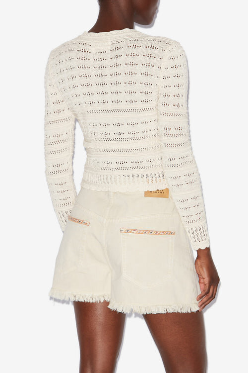 Cardigan scurt din tricot ajurat Ajaline Cardigan scurt din tricot ajurat Ajaline