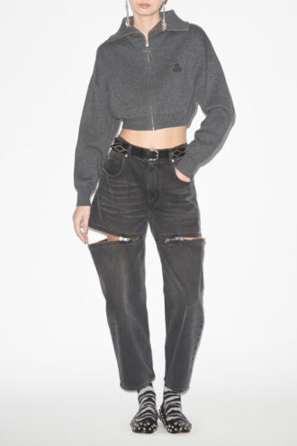 Cardigan scurt Oxane din tricot simplu