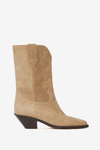 Cizme cowboy din piele de vițel suede Dahope