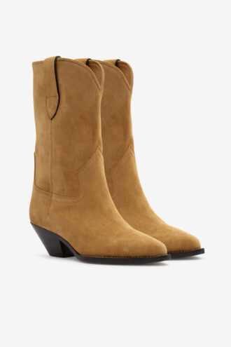 Cizme cowboy din piele de vițel suede Dahope