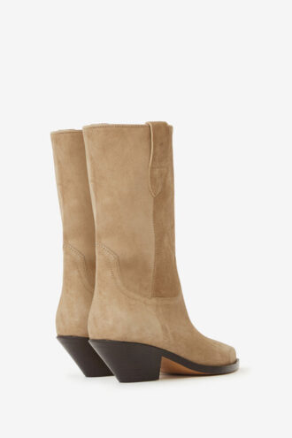 Cizme cowboy din piele de vițel suede Dahope