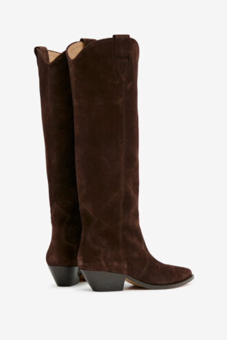 Cizme cowboy din piele de vițel suede Denvee