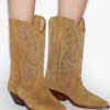 Cizme cowboy Duerto din piele de vițel suede brodate Cizme cowboy Duerto din piele de vițel suede brodate