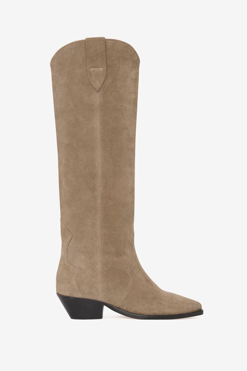 Cizme de cowboy Denvee din piele de vițel suede Cizme de cowboy Denvee din piele de vițel suede