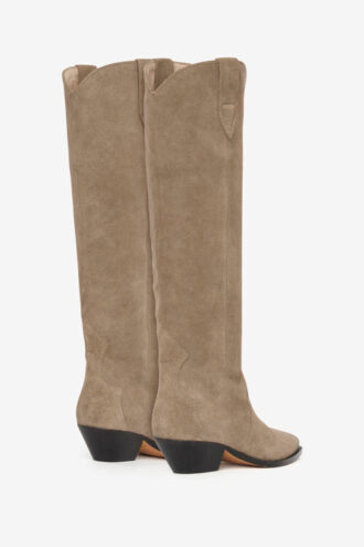 Cizme de cowboy Denvee din piele de vițel suede