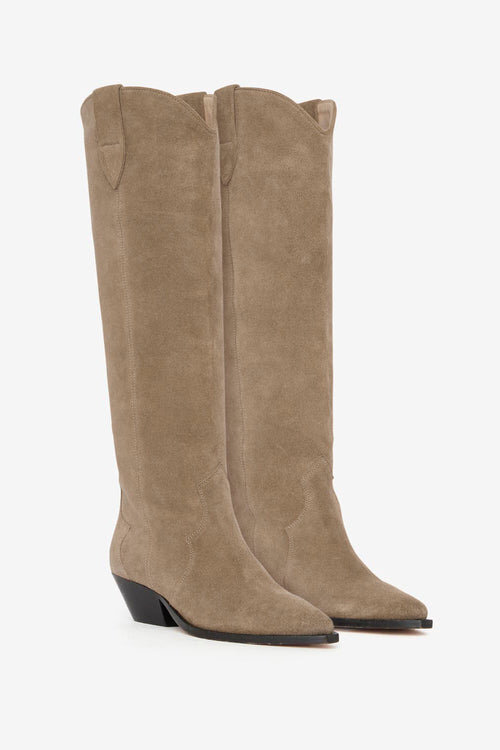 Cizme de cowboy Denvee din piele de vițel suede Cizme de cowboy Denvee din piele de vițel suede
