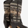 Cizme de cowboy din piele și jacquard Lijita Cizme de cowboy din piele și jacquard Lijita