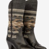 Cizme de cowboy din piele și jacquard Lijita Cizme de cowboy din piele și jacquard Lijita