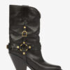 Cizme de cowboy din piele Lyka cu curele Cizme de cowboy din piele Lyka cu curele