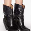 Cizme de cowboy din piele Lyka cu curele Cizme de cowboy din piele Lyka cu curele