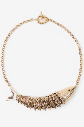 Colier tip choker în formă de pește de râu