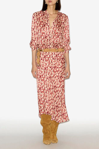 Fustă midi Lisanne cu model jacquard Fustă midi Lisanne cu model jacquard
