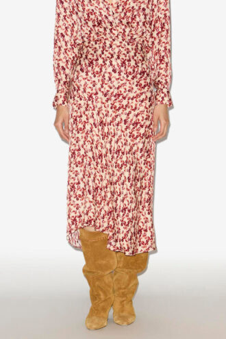 Fustă midi Lisanne cu model jacquard Fustă midi Lisanne cu model jacquard