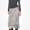 Fustă midi Lisanne din catifea burnout Fustă midi Lisanne din catifea burnout