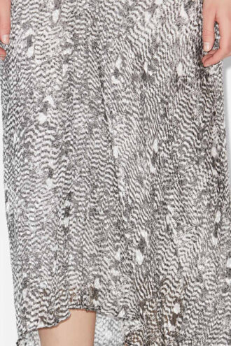 Fustă midi Lisanne din catifea burnout Fustă midi Lisanne din catifea burnout