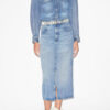 Fustă midi Tilauria din denim fin Fustă midi Tilauria din denim fin