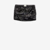 Fustă mini din piele drapată Chani Fustă mini din piele drapată Chani