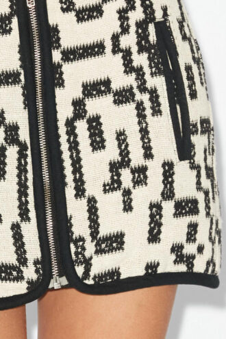 Fustă scurtă Arono din bumbac jacquard