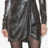 Fustă scurtă drapată metalică Brisha Fustă scurtă drapată metalică Brisha