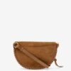 Geantă Banana Skano din piele de vițel suede cognac Geantă Banana Skano din piele de vițel suede cognac