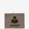 Geantă clutch din bumbac decolorat cu logo Netia
