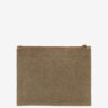 Geantă clutch din bumbac decolorat cu logo Netia Geantă clutch din bumbac decolorat cu logo Netia