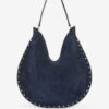Geantă de mână Oskan Hobo Soft din piele de vițel suede cu fermoar Geantă de mână Oskan Hobo Soft din piele de vițel suede cu fermoar