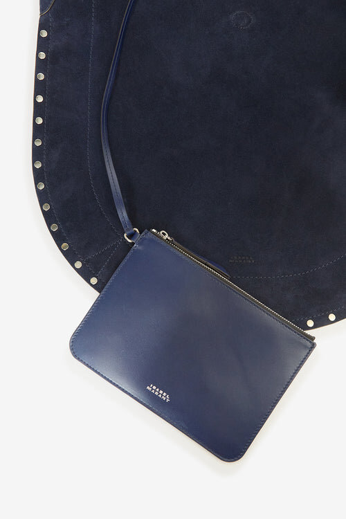 Geantă de mână Oskan Hobo Soft din piele de vițel suede cu fermoar Geantă de mână Oskan Hobo Soft din piele de vițel suede cu fermoar
