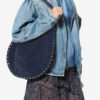 Geantă de mână Oskan Hobo Soft din piele de vițel suede cu fermoar Geantă de mână Oskan Hobo Soft din piele de vițel suede cu fermoar